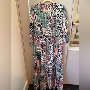 Diane Von Furstenberg Geometric Long Sleeve Dress